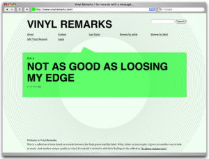 Vinyl Remarks